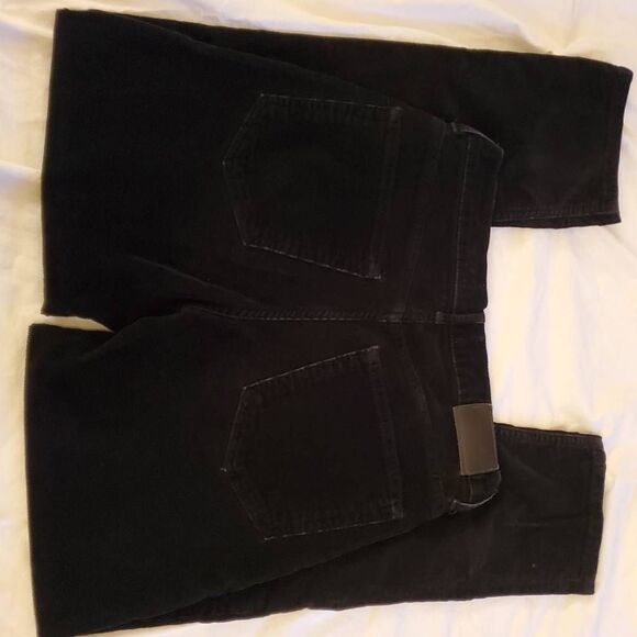Everlane Corduroy Black Baby Cord Highrise Straight Leg Pants Size 28 - Picture 9 of 11